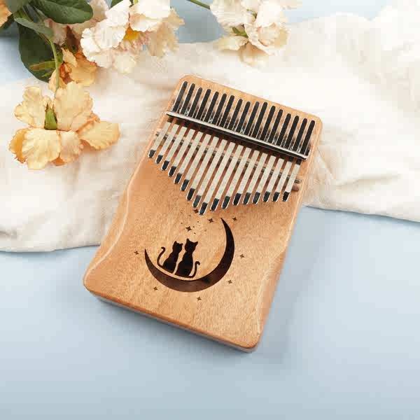 คาลิมบ้า กล่องดนตรี 17-Tone 21-Tone Moon Cat kalimba Thumb เปียโนเริ่มต้น Introductory kalimba เปียโ