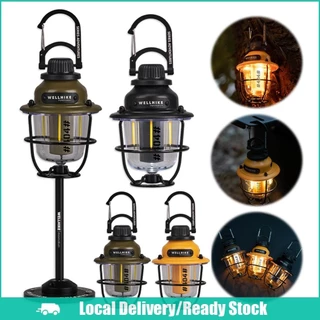 [จัดส่งในพื้นที่] ไฟ LED โดยรอบแบบพกพา Stepless Dimming 30h Max Runtime สําหรับการตกปลาเดินป่า