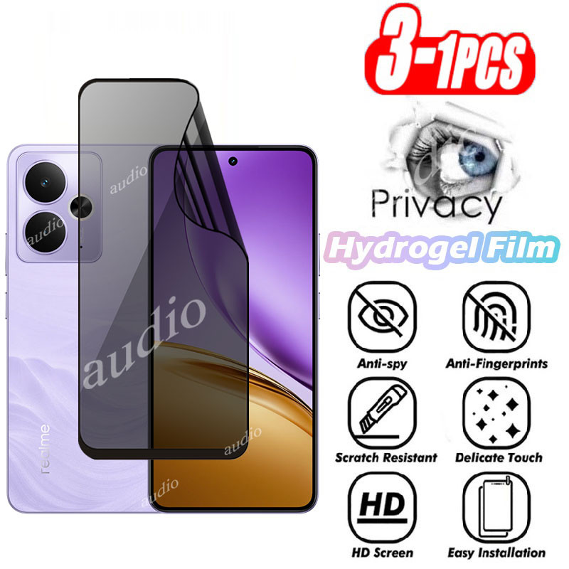 Realme 14t 5G 1-3 ชิ้น Anti-Spy Hydrogel ฟิล์มสําหรับ realme 14t 14 Realme14 5G คลุมทั้งหมดนุ่มป้องก