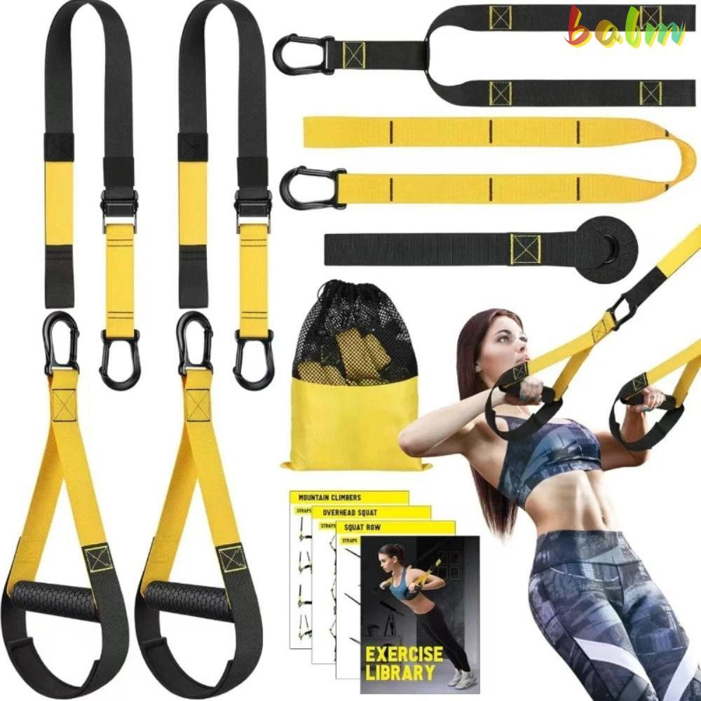 BALM Fitness Suspension Training Belt, P3-Trx Carrying Bag Resistance Training Kit, Portable with Su