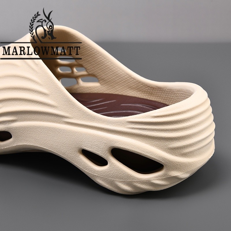 Marlowmatt รองเท้าแตะผู้ชาย Baotou Breathable น้ําหนักเบาสไตล์อินเทรนด์ที่ไม่ซ้ํากัน