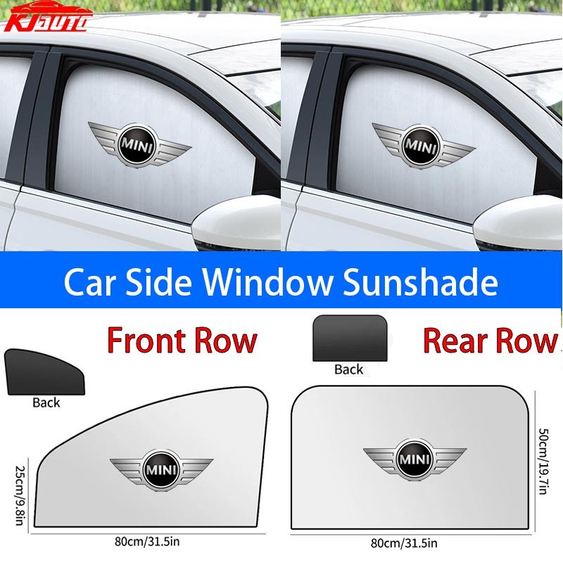 อุปกรณ์ ตกแต่งบ้าน Mini รถหน้าต่างด้านข้าง Sun Shade แม่เหล็ก UV Protection ผ้าม่าน Sun Shield ฝาครอบสองด้านกระจกรถยนต์บังแดดสําหรับ Mini Cooper Clubman Mini Cooper S One d F54 F56 F60 R56 R60 ราคาถูก