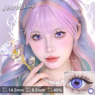 JEWELENS 1 คู่คอสเพลย์คอนแทคเลนส์สีสีม่วงนักเรียนฮาโลวีน Softlens