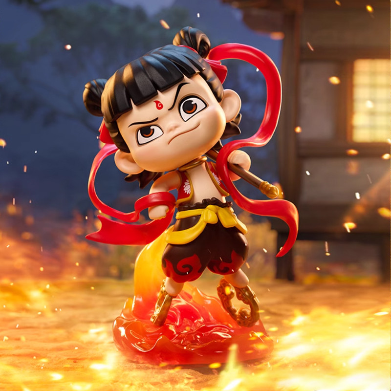 POPMART Nezha Natural Bond Series Mystery Box Figure ของขวัญของเล่นน่ารัก