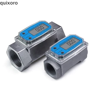 QUIXORO Flowmeter Gauge ความแม่นยําสูงจอแสดงผล LCD Petrol น้ํามันก๊าด Methanol น้ํา PCB ตัวบ่งชี้การไหลของอิเล็กทรอนิกส์