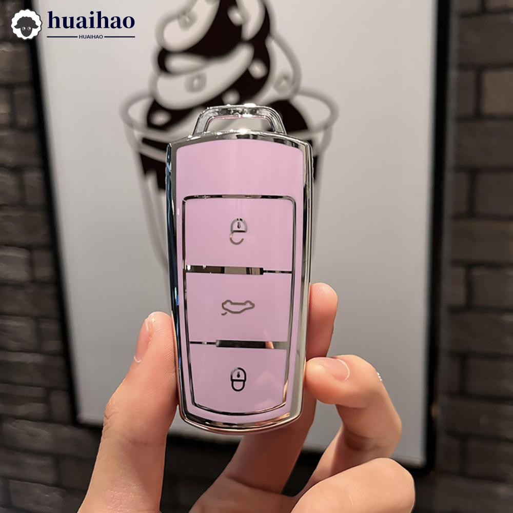 HUAIHAO TPU ฝาครอบกุญแจรถคีย์ปกป้องสําหรับ Volkswagen VW CC Passat B6 B7 3C CC Maogotan R36 B5 B7L อ