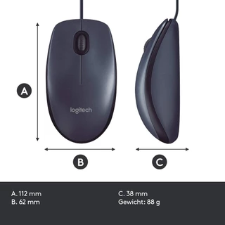 LOGITECH B100/B170 BUSINESS OPTICAL USB MOUSE เมาส์มีสาย