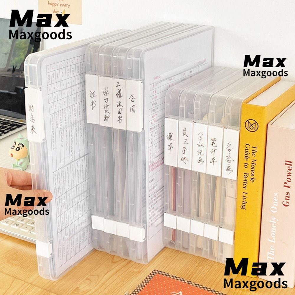 Maxg 1 ชิ้นแฟ้ม Organizer กล่อง,เครื่องเขียนสํานักงาน A4 A5 A4 กล่องเก็บกระดาษ, ทนทานเดสก์ท็อปจัดระเบียบ Sorting ผู้ถือโฟลเดอร์เอกสารพลาสติก