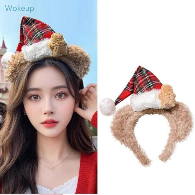 Wake Holiday Hairhoop ที่คาดผมตุ๊กตาคริสต์มาสเทศกาลตกแต่ง Headwear ทุกวัย