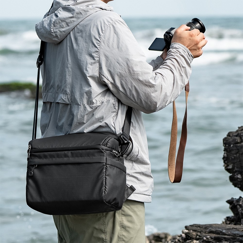 K&F CONCEPT Travel Shoulder Bag กระเป๋ากล้องพับได้ กันน้ำ ใช้ได้ทั้งสะพายเดี่ยวและสะพายคู่