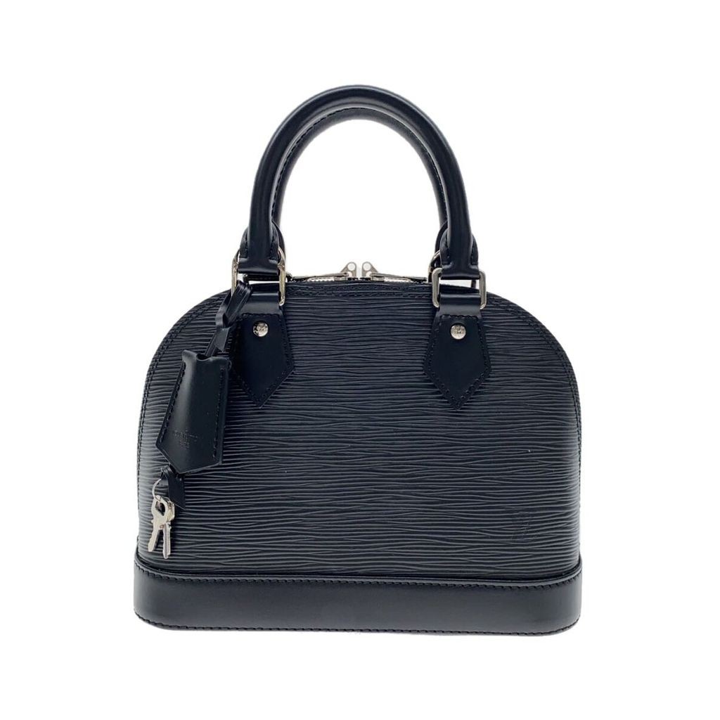 Louis VUITTON Black Handbag Alma BB_Epi _ BLK 2 Way Leather Plain Direct from Japan มือสอง
