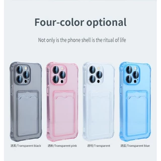 Infinix Hot 50 50i 40i 30i 40 Pro 30i หมายเหตุ 30 40 Pro + สมาร์ท 9 8 Pro 7 8 HD 8 7 Plus Soft Case Cover Photo Storage Card Slot ถุงลมนิรภัยกันกระแทก Clear เคสโทรศัพท์