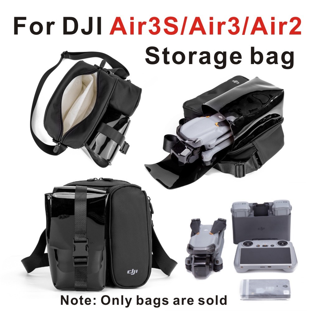 สําหรับ DJI Air 3s/Air 3/Air 2 กระเป๋าเก็บกระเป๋าสะพายไหล่ crossbody แบบพกพาโปร่งใสอุปกรณ์เสริมโดรน