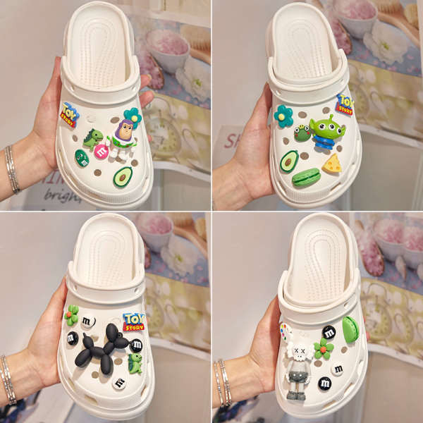 jibbitz jibbitz crocs เข้ากันได้กับ Crocs Cave รองเท้าอุปกรณ์เสริมผู้ชาย DIY รองเท้าดอกไม้อุปกรณ์เสร