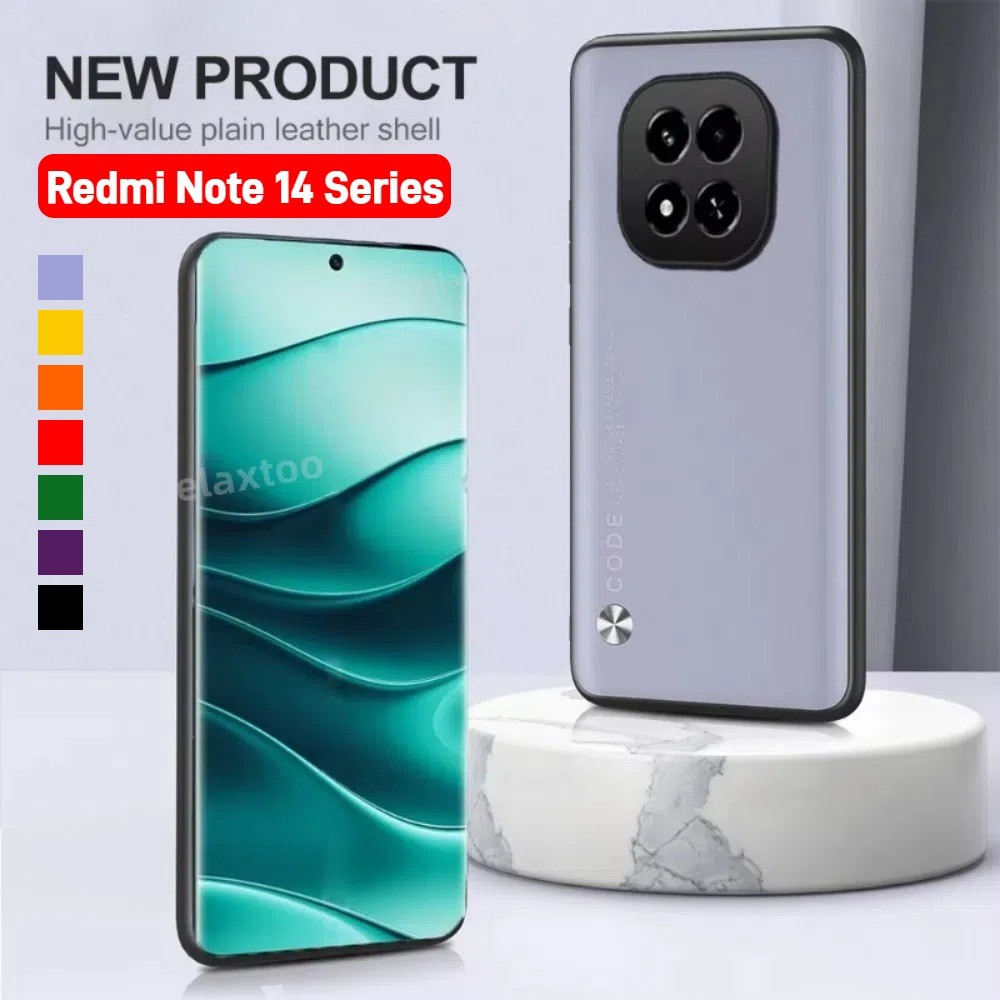 Casing For Xiaomi Redmi Note 14 Note14 Pro Plus Pro+ 14Pro+ Note14Pro+ 4G 5G Fashion Matte Leather ultra thin Soft Phone Case Shockproof anti sweat Protection Back Casing Cover