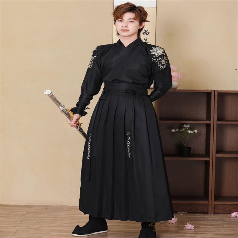 [คลังสินค้าพร้อม] ผู้ชายและผู้หญิง Hanfu อัศวินนักวิชาการ ชุดเสื้อผ้าสำหรับการแสดงละครย้อนยุค D - รูปที่ 7