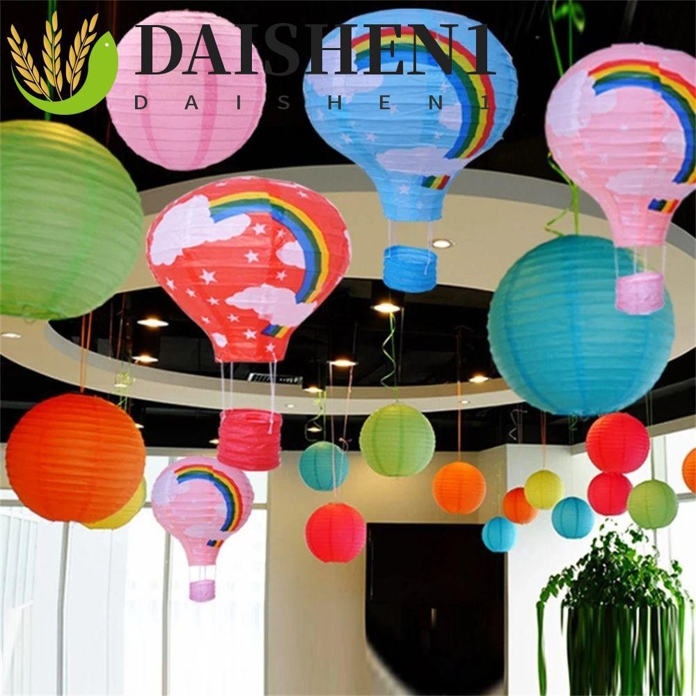 Daishen1 โคมไฟกระดาษ ทรงบอลลูน 12 นิ้ว 30 ซม. สําหรับตกแต่งปาร์ตี้วันเกิด งานแต่งงาน DIY