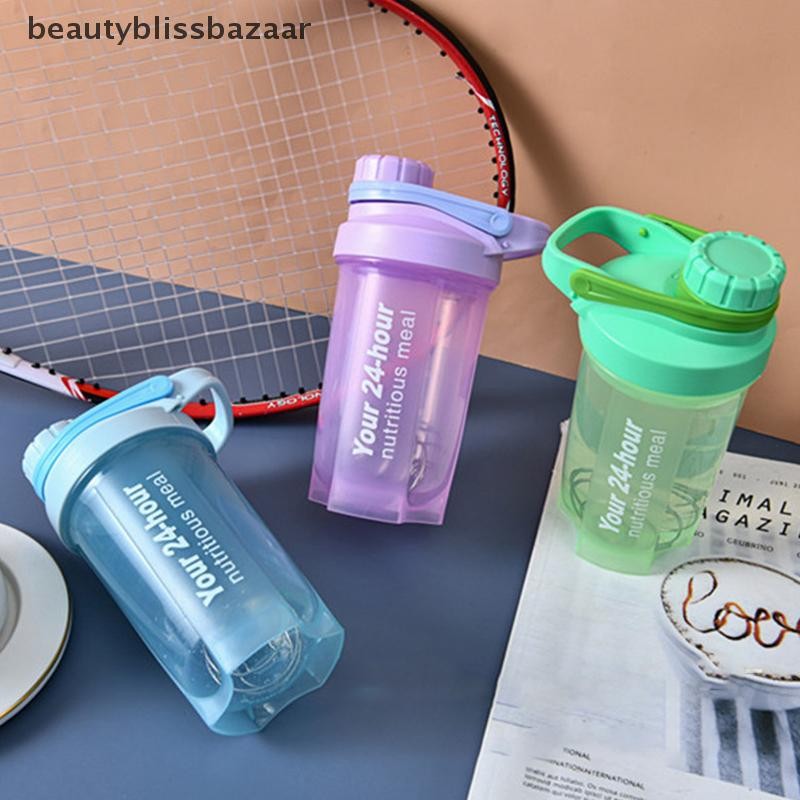 [beautyblissbazaar] Sport Shaker Bottle 500ML Whey Protein Powder ขวดผสมกีฬาฟิตเนส Gym Shaker กลางแจ้งแบบพกพาขวดเครื่องดื่มพลาสติก [TH]