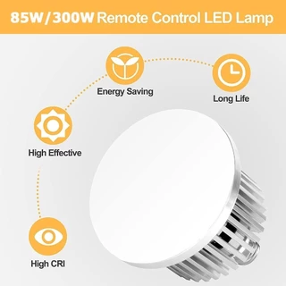 85W/300W LED Light Bulb Photography Remote Control E27 Socket 3200k-5500k Photo Studio Lighting