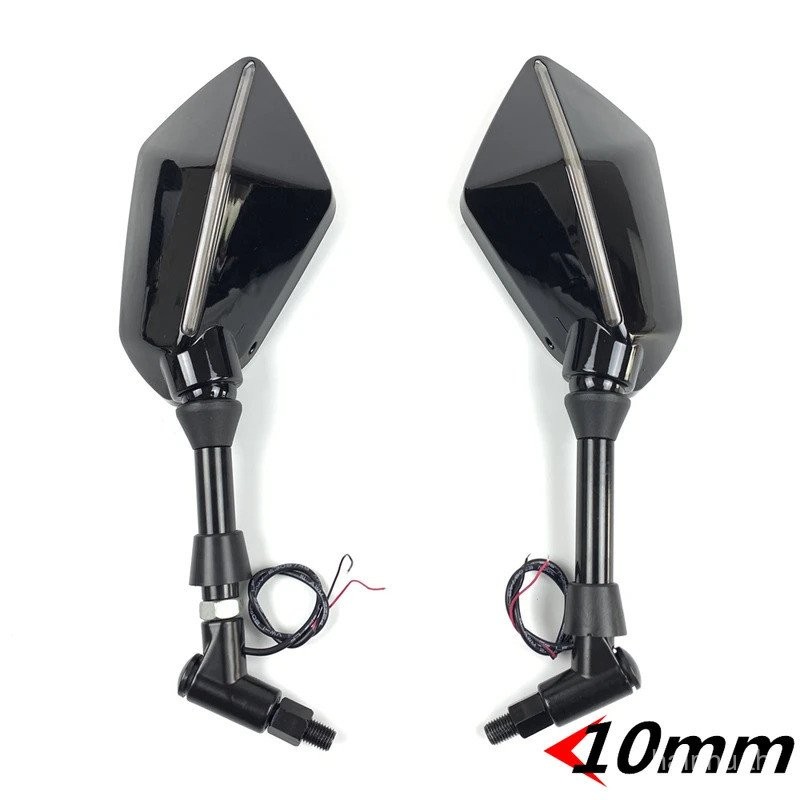 For Kawasaki NINJA Z750 Z800 Z900 Z1000 650R ER6N ER6F ER5 Rearview Mirror 10mm Motorcycle Side Mirror with LED Light - รูปที่ 6