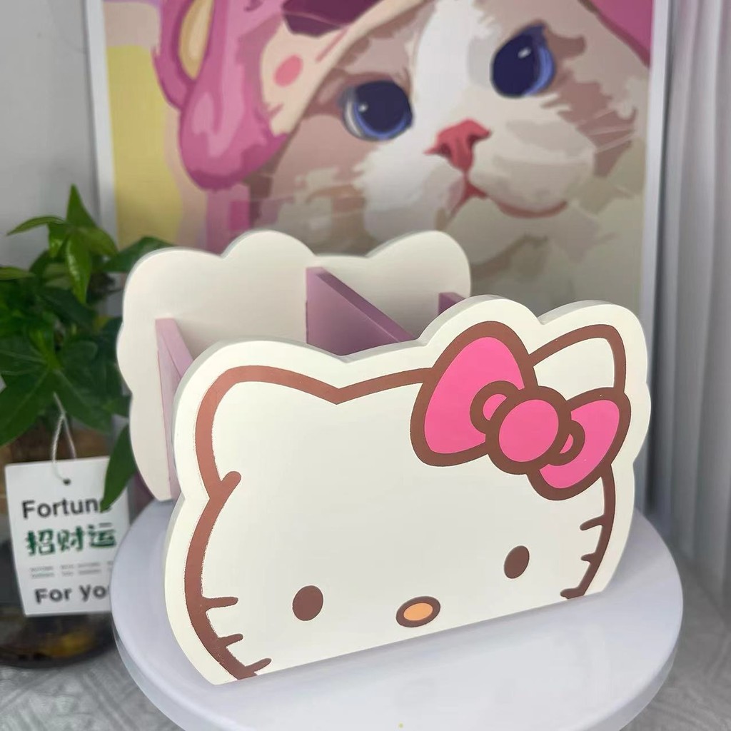 Hello Kitty Hello Kitty กล่องเก็บของห้องนั่งเล่นโต๊ะกาแฟกล่องเก็บของมัลติฟังก์ชั่นหอพักเดสก์ท็อปชั้นเก็บของน่ารัก ราคา ถูกที่สุด ดีลบีเคเค แกลเลอรีภาพที่ 4