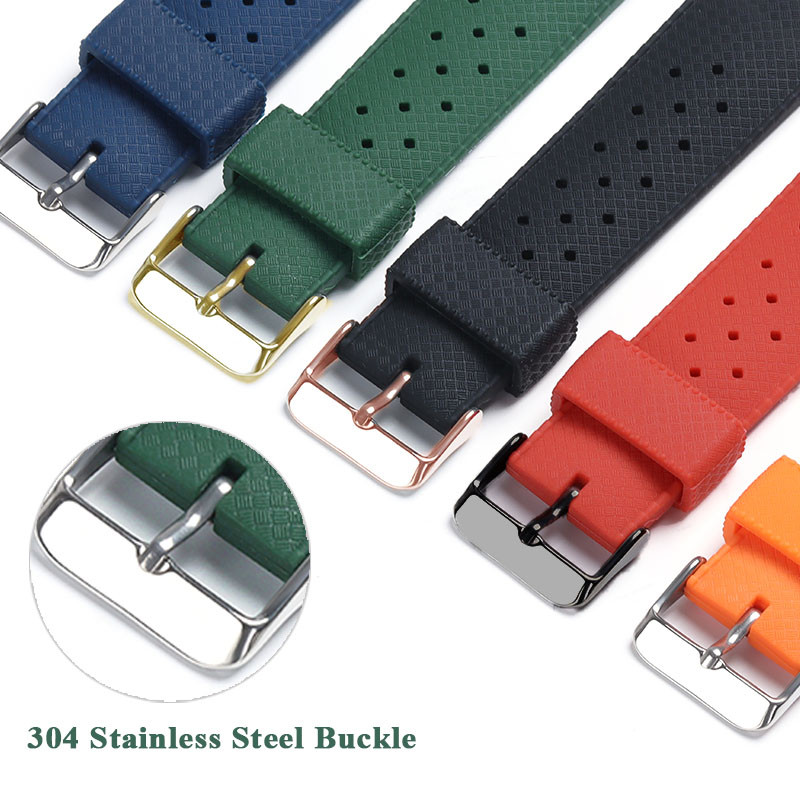 20 มม.22 มม.สายนาฬิกาซิลิโคน Quick Release สร้อยข้อมือดําน้ํากันน้ําสําหรับ Omega สําหรับ Seiko Band Soft ผู้หญิงผู้ชายสายรัดข้อมือ