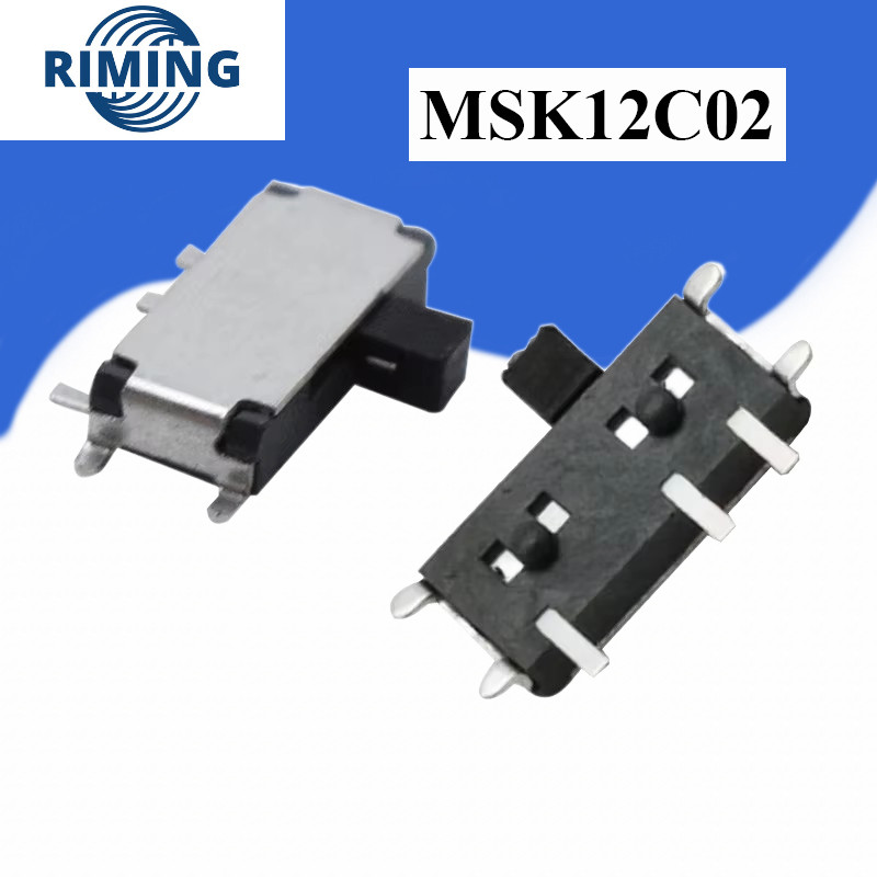 20 ชิ้น MSK12C02 เจ็ดขาแนวนอน SMT ไมโครเลื่อนสลับสวิทช์ขนาดเล็กสองความเร็วของเล่นสวิทช์