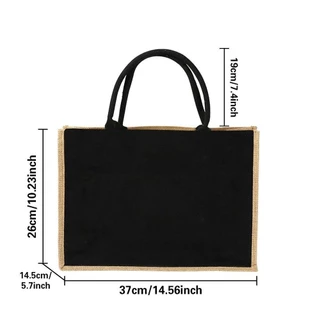 กระเป๋าถือปอกระเจา Shopping Bag กระเป๋าชายหาดฤดูร้อนแบบพกพาจับกระเป๋าช้อปปิ้งร้านขายของชำหลายสไตล์ ขายร้อน