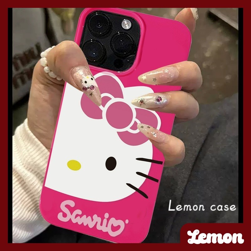 เคสนิ่ม สีชมพูแมวน่ารัก Rose Red โทรศัพท์มือถือสําหรับกรณี iphone 15 15promax 14promax 14plus 13pro 13promax 11 11pro 12promax 12mini XR 7p 8plus พื้นผิวสดใสเนื้อ