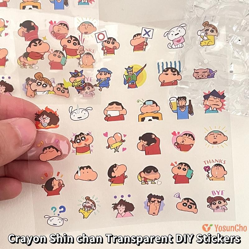 Yosunchoker] 10 ชิ้นการ์ตูนเครยอนชินจังสติกเกอร์โทรศัพท์Diy Decalsโทรศัพท์สากลแล็ปท็อปกระเป๋าเดินทางถ้วยน้ําสติกเกอร์กันน้ําตกแต่งใหม่