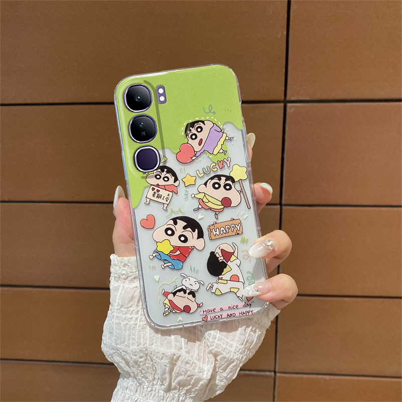 2024 ใหม่แฟชั่นปลอก VIVO Y200 5G / Y19S / V40Lite 4G 5G น่ารักการ์ตูนนุ่มโปร่งใสเคสโทรศัพท์ VIVOY19S VIVOV40lite VIVOY200 5G TPU กันกระแทกปกหลัง