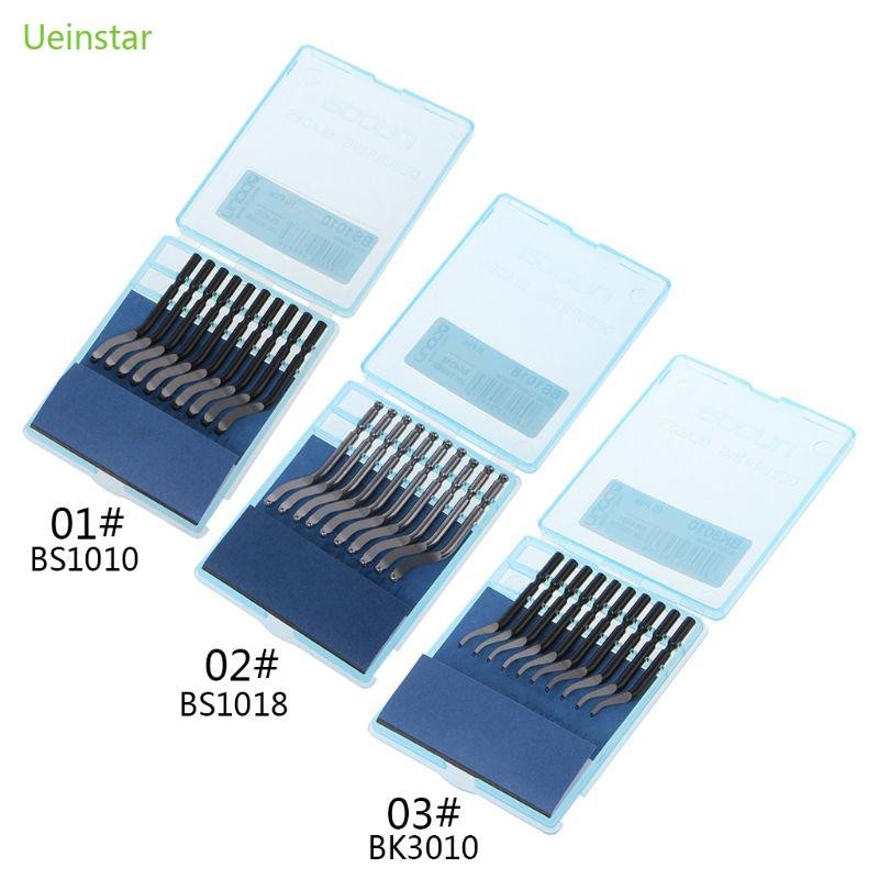 Uein ใบมีดโรตารี่เหล็กอย่างรวดเร็ว 10 ชิ้น BS1010 BS1018 BK3010 ใบมีดพลาสติกอลูมิเนียมทองแดง