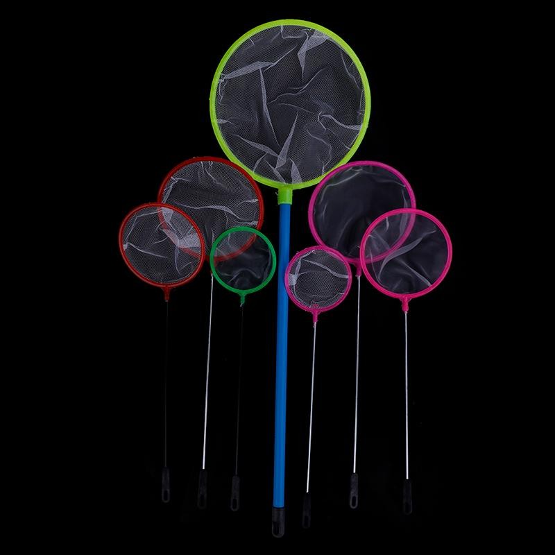 { Feeling3.th } Mini Aquarium Fish Catch Net Handle Tool Fishing Round Fish Accessories .