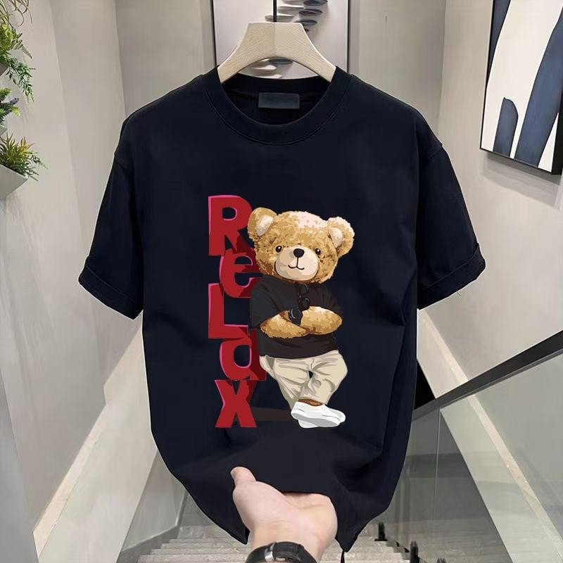 เสื้อยืดคอกลมผ้าฝ้ายสไตล์ใหม่เสื้อยืดผ้าไหมแขนสั้น unisex เสื้อยืดชาย เสื้อยืด แขนสั้น unisexเสื้อยืดผ้าไหมชาย