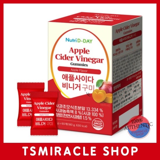 NutriD Day Apple Vinegar Apple Cider Vinegar Jelly Gummies 60pcs