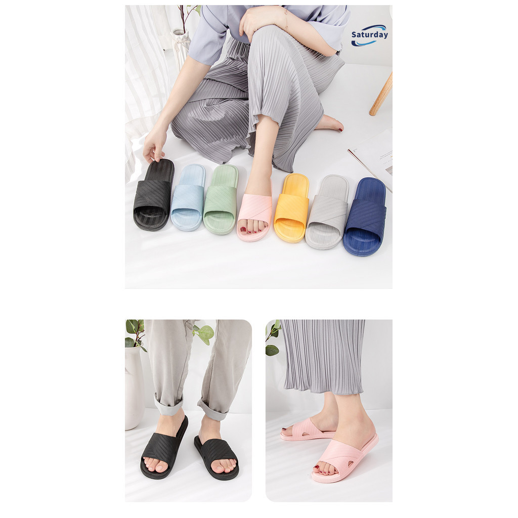 EVAผู้หญิง รองเท้าแตะ น้ำหนักเบาใส่สบาย​ กันลื่น ลําลอง กันน้ํารองเท้าแตะกลางแจ้งในร่ม รองเท้าแตะ ราคาถูกที่สุด