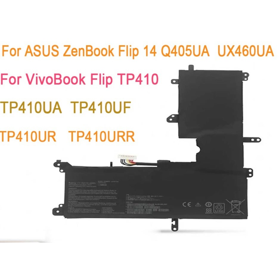 B31n1705 แบตเตอรี่แล็ปท็อปสําหรับ ASUS VivoBook Flip TP410 สําหรับ ZenBook 14 Q405UA UX460UA