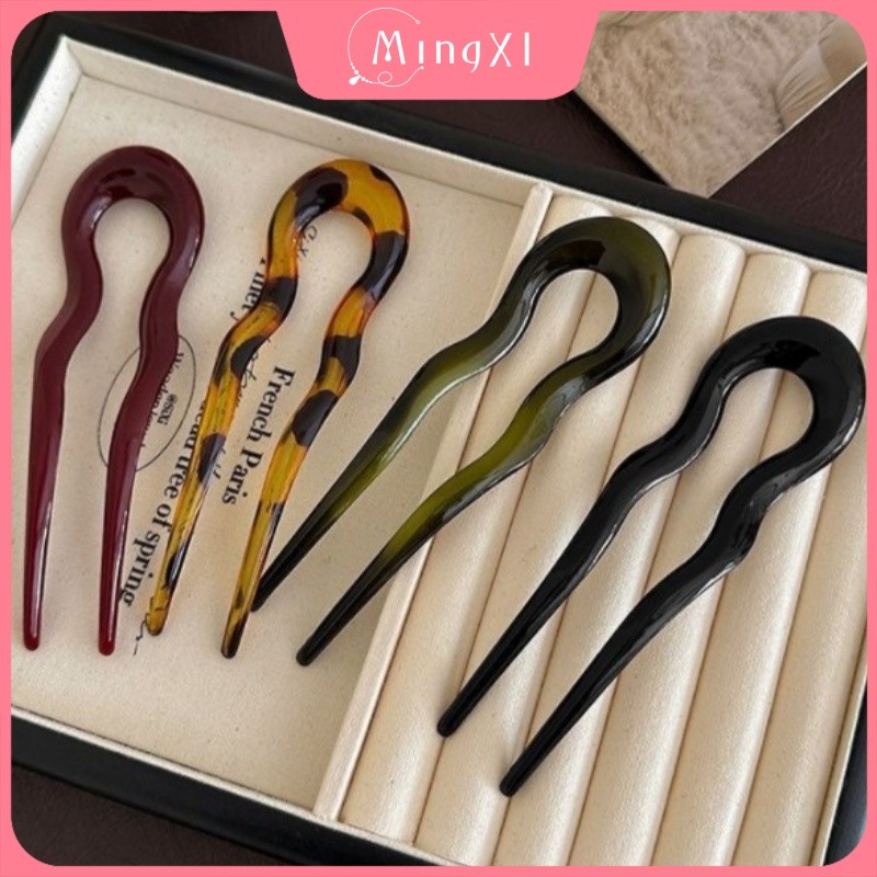 ใหม่จีน Retro U-รูปคลิปผมผู้หญิงผมหางม้าอะคริลิค Hairpins แฟชั่นอุปกรณ์เสริมผม