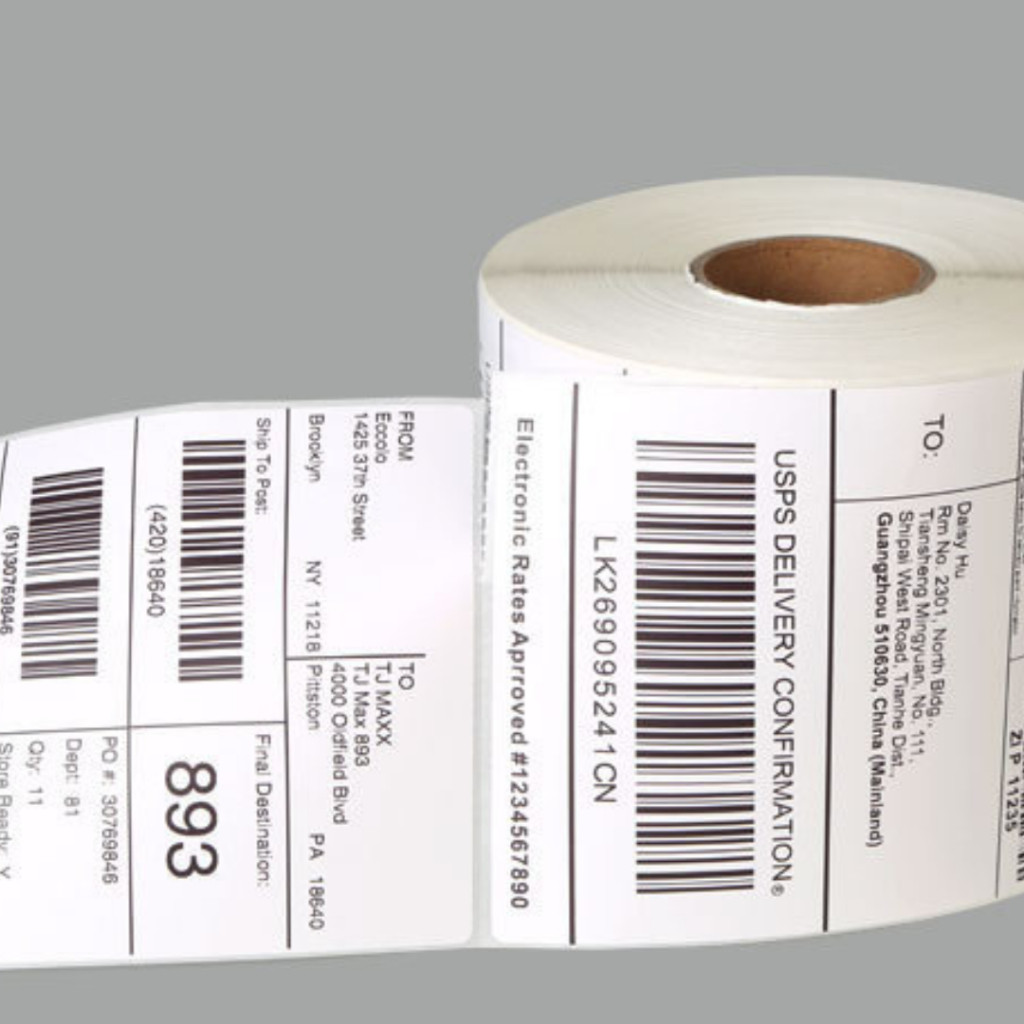 ecopack -【แบบม้วน 500 แผ่น 100x150】สติ๊กเกอร์ความร้อน กระดาษสติ๊กเกอร์ บาร์โค้ด ลาเบล ใบปะหน้า Thermal paper Label Stick - รูปที่ 4