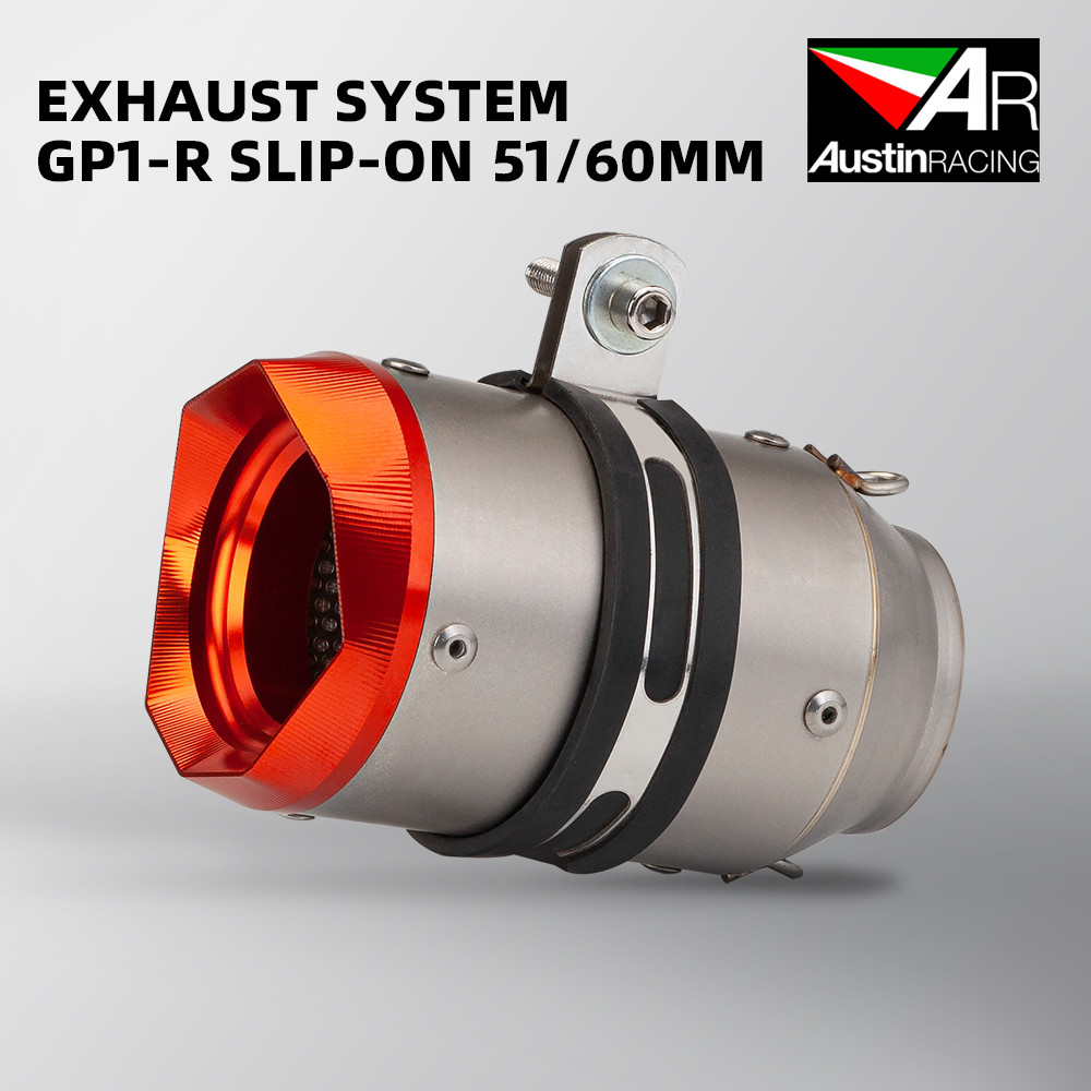 AR Austin Racing GP1-R ระบบไอเสียรถจักรยานยนต์ universal air Entrance 51 มม.สแตนเลสคาร์บอนไฟเบอร์ท่อไอเสียส่วนหางท่อไอเสีย