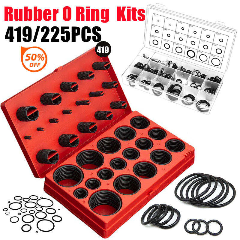 【พร้อมส่ง】ยางโอริง ชุดยางวงแหวน อเนกประสงค์ คุณภาพสูง 419 ชิ้น O-Ring 419pcs พร้อมกล่องพลาสติก (กล่องแดง) ราคา ถูกที่สุด ดีลบีเคเค แกลเลอรีภาพที่ 2