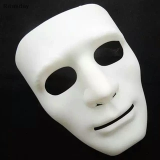 Ritasday Full Face Unisex Street Dance Party Mask คอสเพลย์สีดําสีขาวใหม่