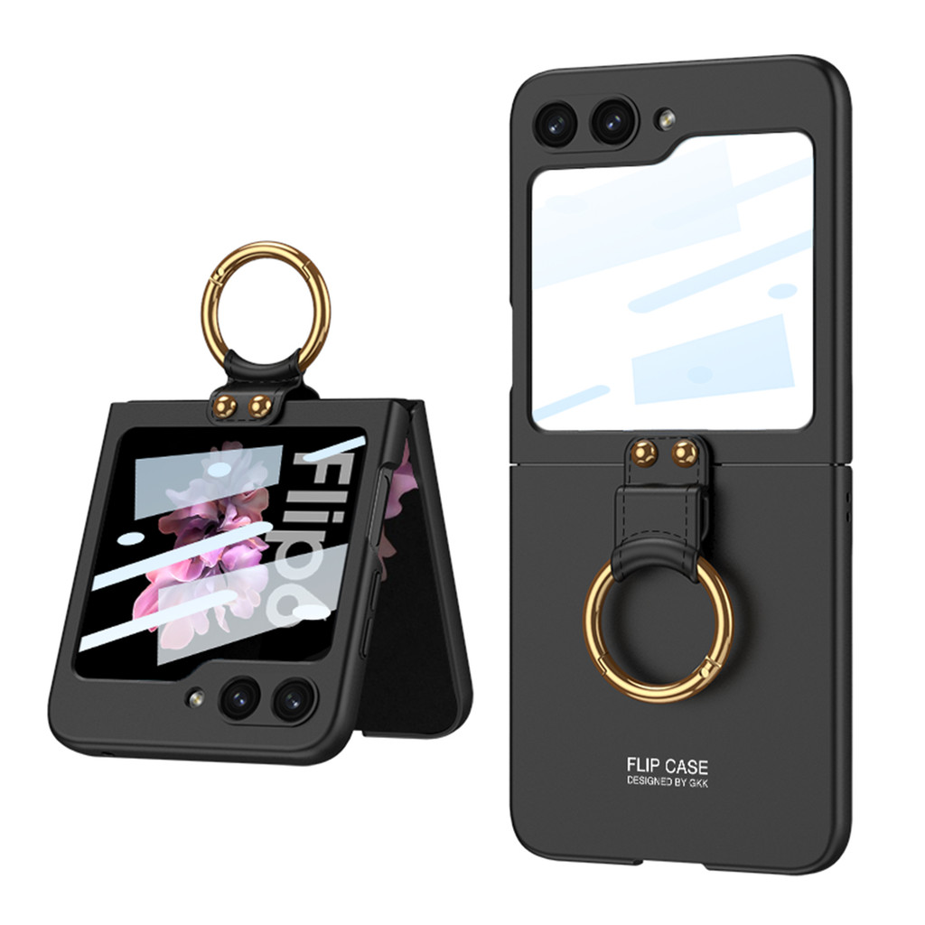 สําหรับ Samsung Galaxy Z Flip 6 เคส Flip6 พร้อมแหวน Flip5 ฝาครอบฝ้าบางเฉียบ Flip123456 ฟิล์มเปลือกแบบบูรณาการ