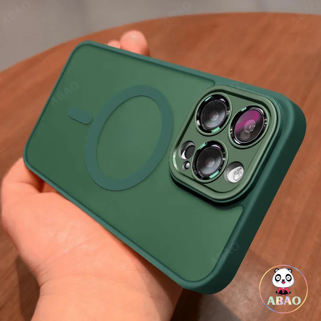 ABao แม่เหล็กหรูหรา Matte โปร่งแสงเกราะกันกระแทกสําหรับ iPhone 16 15 14 13 12 11 Pro Max สําหรับ Magnetic Wireless Charger Case Cover ราคา ถูกที่สุด ดีลบีเคเค แกลเลอรีภาพที่ 5