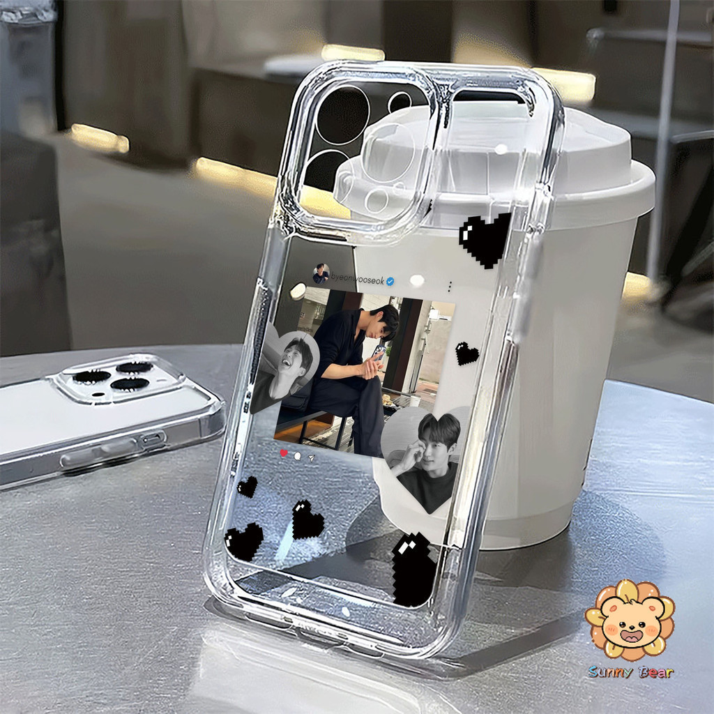 สําหรับiphone 16 Pro Max บยอน อูซอก15 14 XR 13 11 12 Pro Max 8 7 6 6S Plus X Xs Max Se 2020 13 12 11 Simpleขั้นสูงโปร่งใสTpuเคสโทรศัพท์