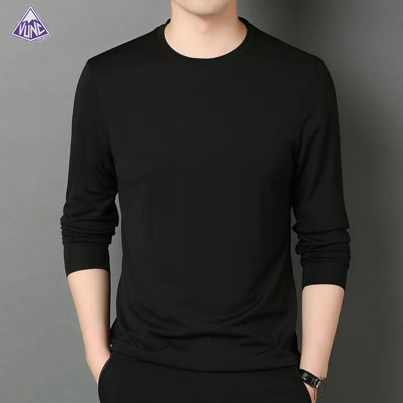 วูเอ็นซี เสื้อ จุดต่ําสุด ผู้ชายสีทึบฤดูใบไม้ร่วงและฤดูหนาวคอกลมเสื้อยืดทุกการแข่งขัน