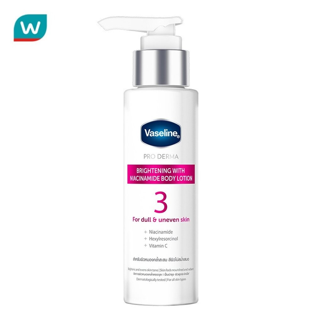 Vaseline วาสลีน โปร เดอร์มา ไบรท์เทนนิ่ง วิธ ไนอาซินาไมด์ บอดี้ โลชั่น3 70 มล.