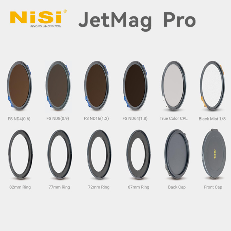 Nisi ใหม่ JetMag PRO Magic Quick ติดตั้งระบบกรอง FS ND CPL MIST NC UV 62 มม.67 มม.72 มม.77 มม.82 มม.