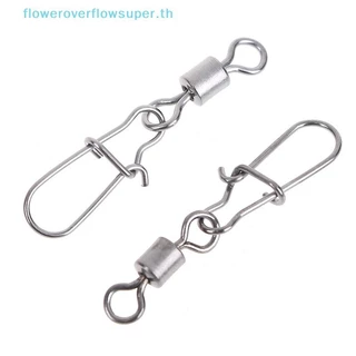 FSTH 200 ชิ้นสแตนเลส rolling หมุน Snap lure connector ตกปลาหมุน snap HH