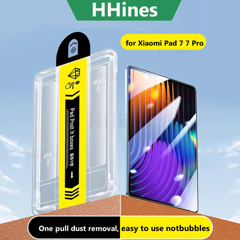 HHines สําหรับ Xiaomi Pad 7 7 Pro 11.2 นิ้ว 2024 Pad 6 Pro 5 Pro 11 สําหรับ RedMi Pad SE 4G 8.7 SE 11 กระจกนิรภัยป้องกันหน้าจอฝุ่นฟรี,ไม่มีขยะ,ไม่มีฟอง